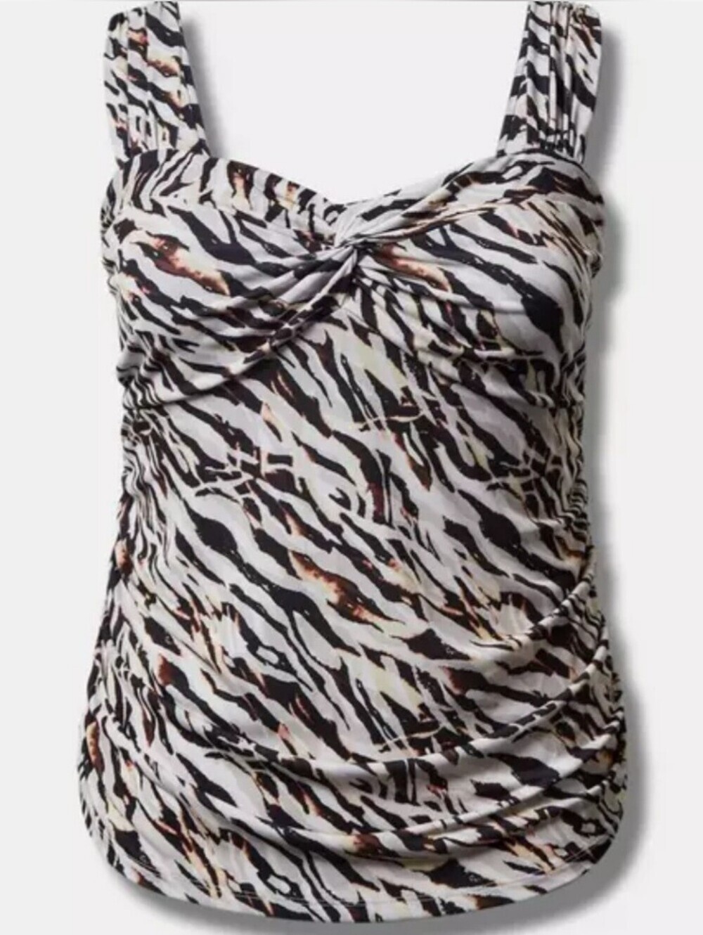 Torrid Size 1 Twist Front Zebra Print Tank